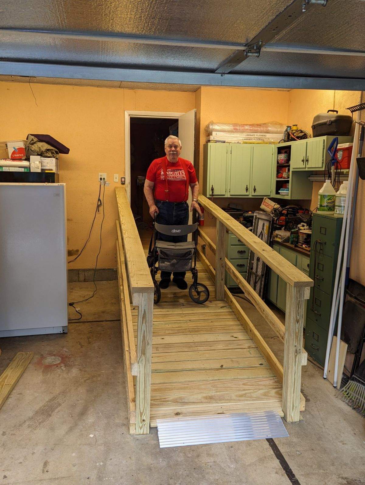 Bob testing his ramp